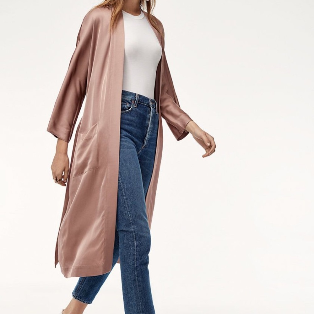 Wilfred “Durante” Satin Robe / Duster Jacket - Picture 1 of 6
